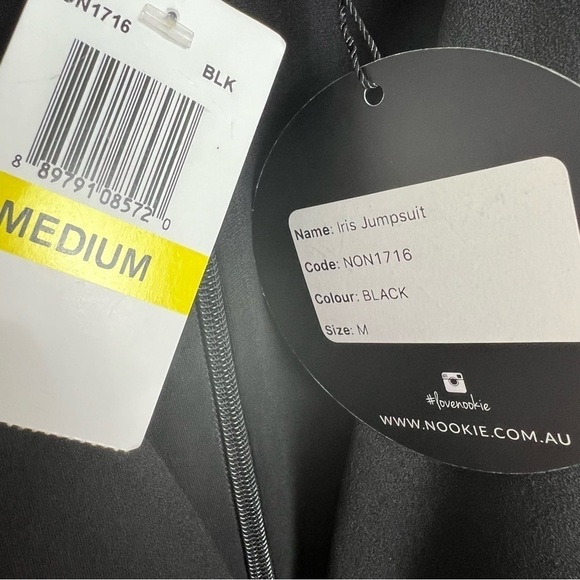 Nookie Womens Iris Black Fringe Skinny Leg Evening Jumpsuit NWT - Picture 11 of 14